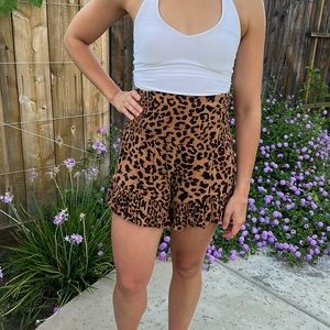 Free People Animal Print Flowy Shorts Size XS